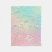 Pastelwirbelsterne und niedliches Band Fleecedecke (Vorderseite)