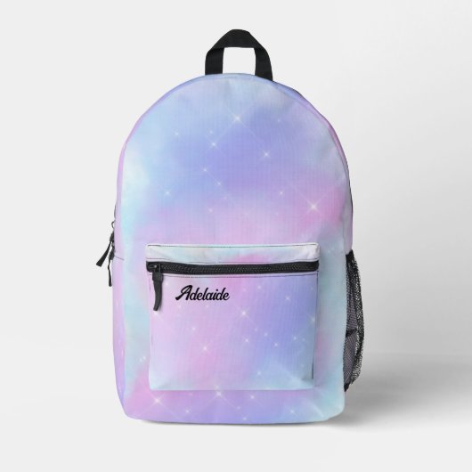 Pastelwolke Aquarellfarbe Bedruckter Rucksack (Vorderseite)