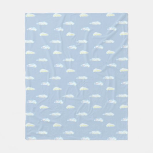 Pastelwolken auf hellblauen fleecedecke (Vorderseite)