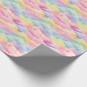 Pastelwolken in Wasserfarben Geschenkpapier (Ecke)
