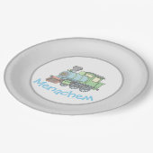 Pastelzug Pappteller (Schrägansicht)