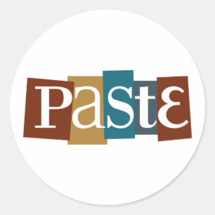 Pasten-Block-Logo-Farbe Runder Aufkleber