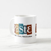 Pasten-Block-Logo-Umbau auf unterer Farbe Kaffeetasse (Vorderseite Links)