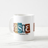Pasten-Block-Logo URL-Farbe Kaffeetasse (Vorderseite Links)