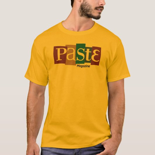 Pasten-Block-Logo-Zeitschriften-Farbe T-Shirt (Vorderseite)