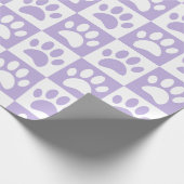Pasten Lila und weißer Hunde in quadratischen Quad Geschenkpapier (Ecke)