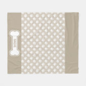 Pasten und Knochen mit Beige und Weiß Fleecedecke (Vorderseite (Horizontal))