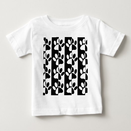 Pasten und Streifen für Hunde, schwarz und weiß Baby T-shirt (Vorderseite)