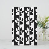 Pasten und Streifen für Hunde, schwarz und weiß Briefpapier (Stehend Vorderseite)