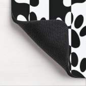 Pasten und Streifen für Hunde, schwarz und weiß Mousepad (Ecke)