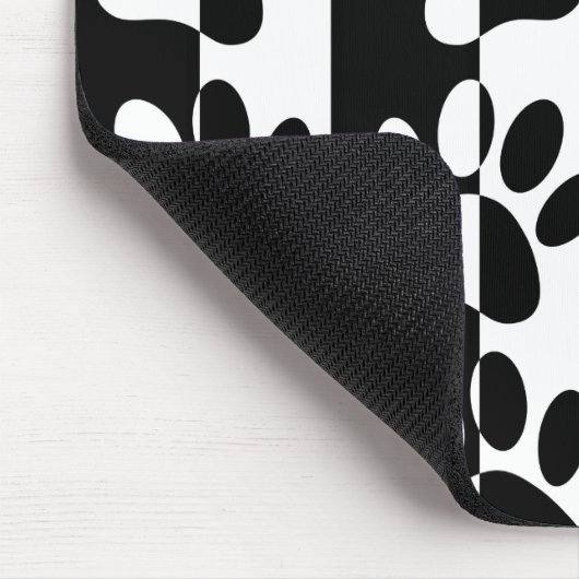 Pasten und Streifen für Hunde, schwarz und weiß Mousepad (Ecke)