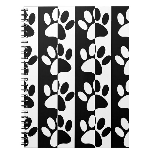 Pasten und Streifen für Hunde, schwarz und weiß Notizblock (Vorderseite)