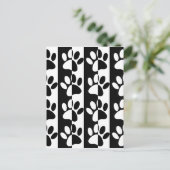 Pasten und Streifen für Hunde, schwarz und weiß Postkarte (Stehend Vorderseite)