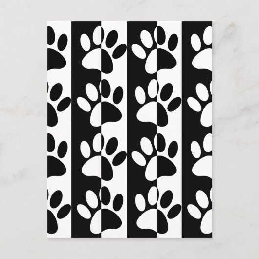 Pasten und Streifen für Hunde, schwarz und weiß Postkarte (Vorderseite)