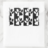 Pasten und Streifen für Hunde, schwarz und weiß Rechteckiger Aufkleber (Tasche)