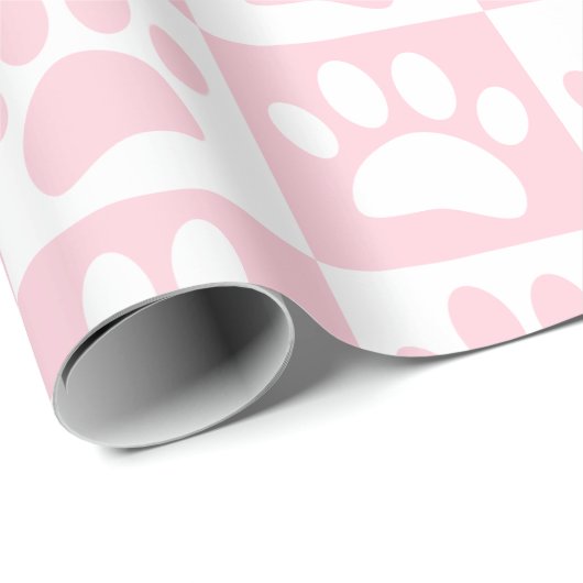 Pasten von pastellrosa und weißen Hunden in Quadra Geschenkpapier (Rolleneckpunkt)