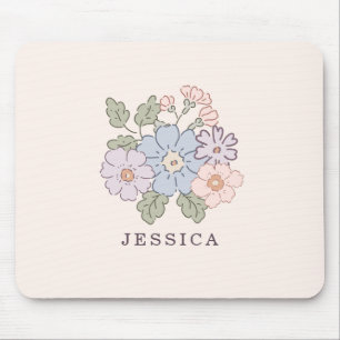 Pasterl-Blume auf der hellrosa Hintergrundmouse Mousepad