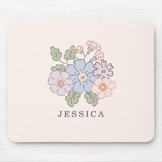 Pasterl-Blume auf der hellrosa Hintergrundmouse Mousepad (Vorne)