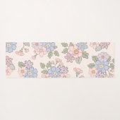 Pasterl-Blume auf hellrosa Hintergrund Yogamatte (Rückseite (Horizontal))