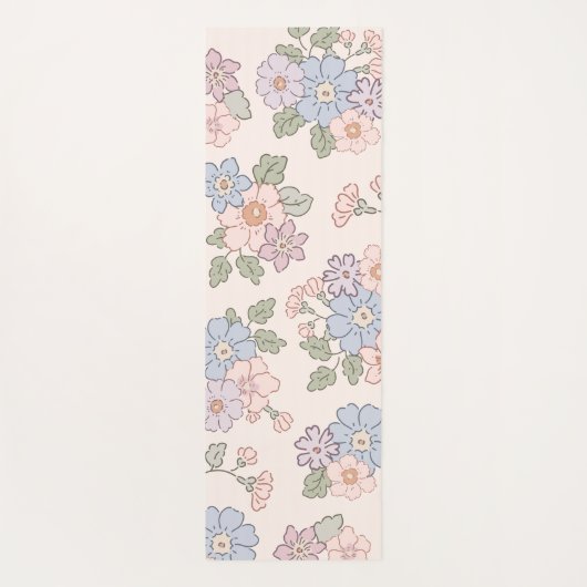 Pasterl-Blume auf hellrosa Hintergrund Yogamatte (Rückseite)