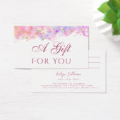 Pastete Aquarell Glitzer Geschenkkarte (Schreibtisch)