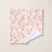 Pastete Aquarellfarben, orange und rosa Badhandtuch Set (Waschlappen)