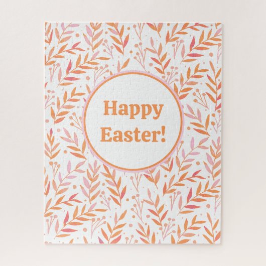 Pastete Aquarellfarben, orange und rosa Puzzle (Vertikal)