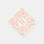 Pastete Aquarellfarben, orange und rosa Serviette (Ecke)