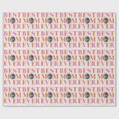 Pastete Best Mama je Foto Wrapping Paper Geschenkpapier (Flach)