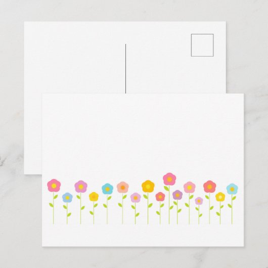 Pastete Blume Postkarte (Vorne/Hinten)