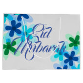 Pastete floral Eid Mubarak Geschenktasche Große Geschenktüte (Rückseite)