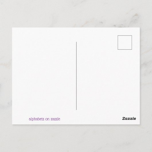 Pastete Gemustert Monogramm M Postkarten Lesezeich (Rückseite)