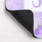 Pastete Lila & Imitate Silver Glitzer Agate Monogr Mousepad (Ecke)