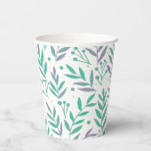 Pastete, lila und grüne Wasserfarben Pappbecher (Rückseite)