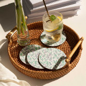 Pastete, lila und grüne Wasserfarben Runder Pappuntersetzer