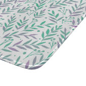 Pastete, lila und grüne Wasserfarben Schneidebrett (Ecke)