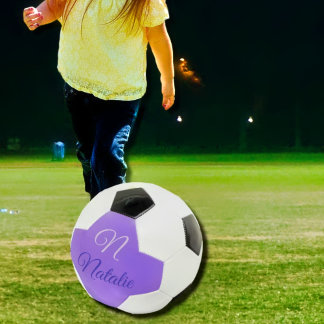 Pastete Lila Vollfarbe mit Monogramm Fußball