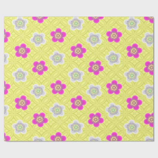 Pastete mit Blume Geschenkpapier (Flach)