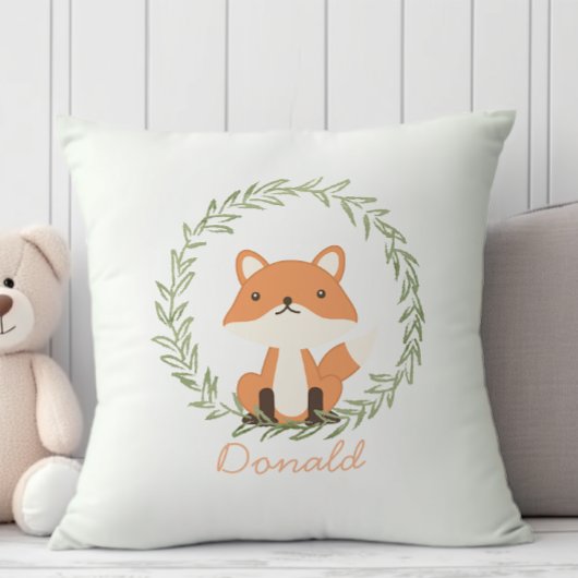 Pastete niedlich grünes Blatt Blumenfuchs Baby Kin Kissen