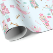 Pastete Nutcracker Ballet Pink Wrapping Paper Geschenkpapier (Rolleneckpunkt)