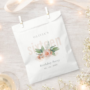 Pastete Peach Rose Blumenstrauß Jeglicher Geburts Geschenktütchen