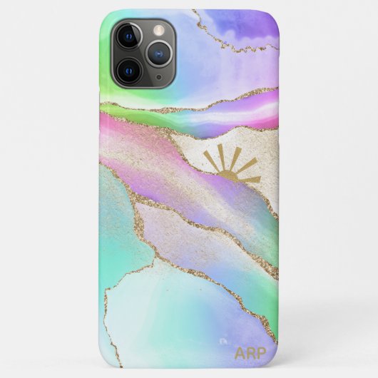 *~* Pastete Regenbogen Agate Gold Sonnenstrahlen S Case-Mate iPhone Hülle (Rückseite)