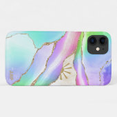 *~* Pastete Regenbogen-Agate Sun Rays Gold-Star-St Case-Mate iPhone Hülle (Rückseite (Horizontal))