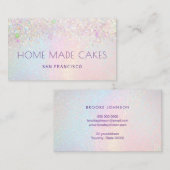 Pastete Regenbogen Glitzer Effekt Kuchen Visitenkarte (Vorne/Hinten)