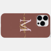 Pastete Script Monogram Personalisiert Phone Case (Rückseite (Horizontal))