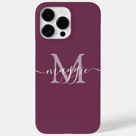 Pastete Script Monogram Personalisiert Phone Case (Rückseite)