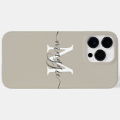 Pastete Script Monogram Personalisiert Phone Case (Rückseite (Horizontal))