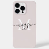 Pastete Script Monogram Personalisiert Phone Case (Rückseite)