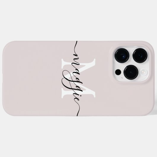 Pastete Script Monogram Personalisiert Phone Case (Rückseite (Horizontal))