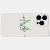 Pastete Script Monogram Personalisiert Phone Case (Rückseite (Horizontal))